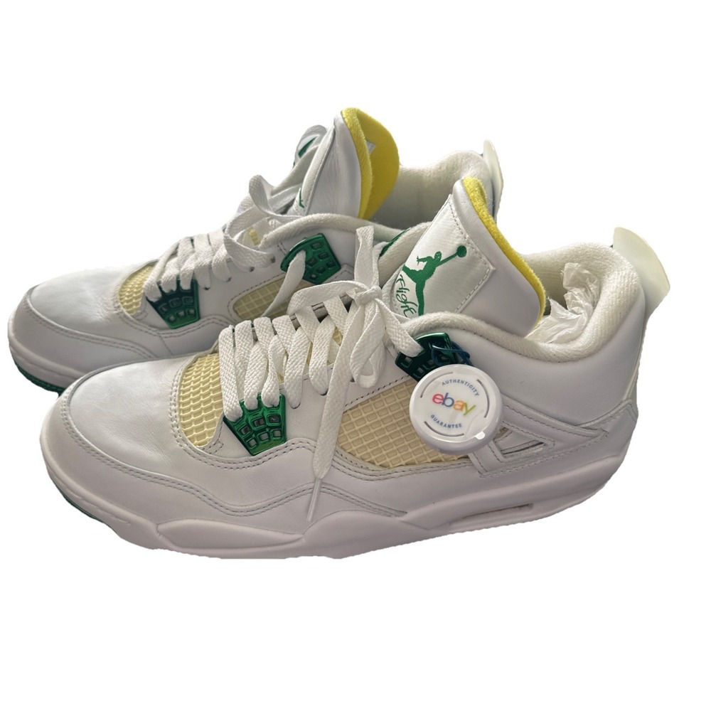 NIKE AIR JORDAN IV 4 RETRO NRG G GOLF WHITE-Metallic GREEN SZ 9.5 [CZ2439-100]